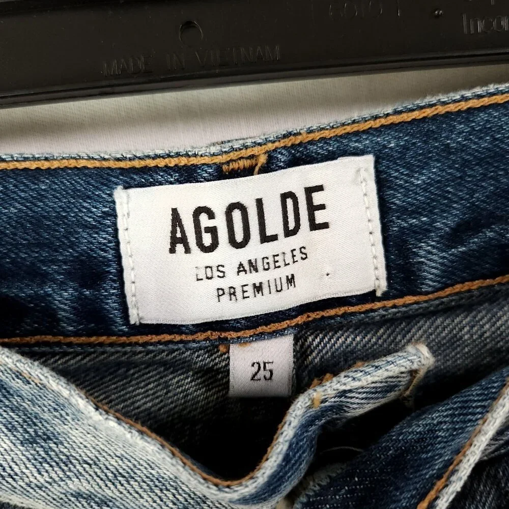 AGOLDE 90's Loose Fit Jeans Womens 25 Distressed High Rise Button Fly - Picture 7 of 13